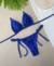 Conjunto Biquíni Cortinha C/ Calcinha Lacinho - Azul