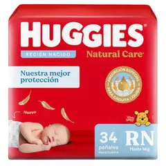 Huggies Supreme Care / Natural Care RN X 34 Unid.