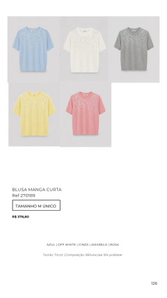BLUSA MANGA CURTA Ref 270189 - comprar online
