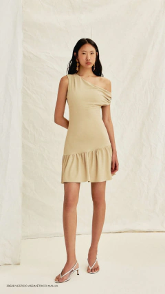 39628 VESTIDO ASSIMÉTRICO MALHA