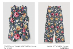 COLETE COM TRANSPASSE SARJA FLORAL