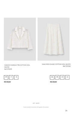 SAIA MIDI EVASE COTTON VOIL WHITE - comprar online