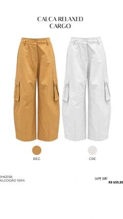 CALÇA RELAXED CARGO - Lala Oliver