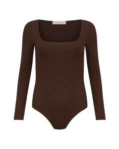 Imagem do Body Manga Longa Rib Poliamida