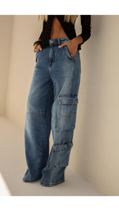 CALÇA DENIM DECONSTRUCTED CARGO - comprar online