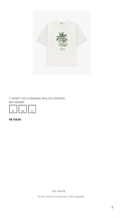T-SHIRT GOLA RIBANA MALHA STRONG Ref 250563 - comprar online