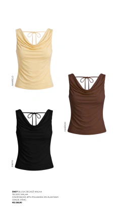 39244 BLUSA DECOTE DEGAGÊ MALHA - comprar online
