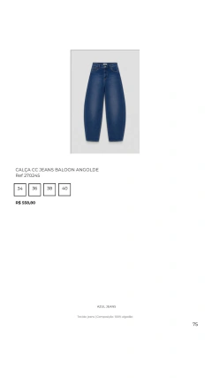 Ref 270245 Calça CC Jeans Balloon Angolde - comprar online