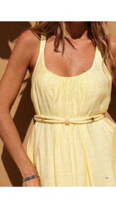 Ref 270254 Vestido Midi Balonê com Cinto Marrant Light - comprar online