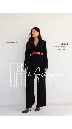 CONJUNTO EM ALFAIATARIA COM CINTO JH77006 na internet