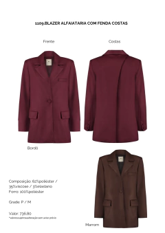 .BLAZER ALFAIATARIA COM FENDA COSTAS - comprar online