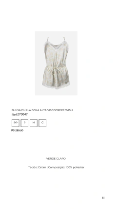 BLUSA DUPLA GOLA ALTA VISCOCREPE WISH Ref 270047 - comprar online