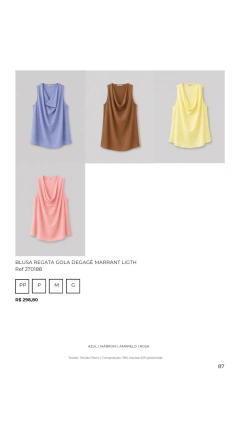 Ref 270188 Blusa Regata Gola Degagê Marrant Light - comprar online