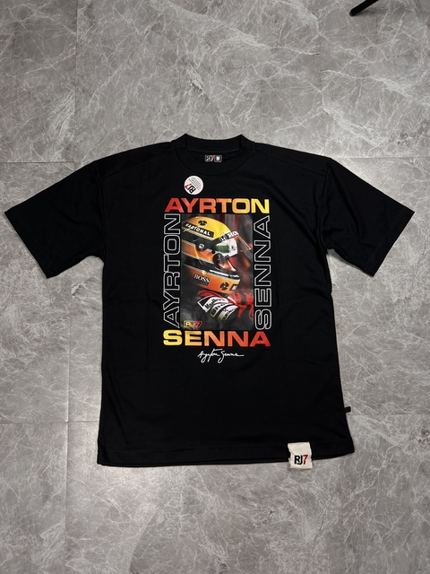 CAMISETA OVERSIZED RJ7 - ARYTON SENNA PRETA