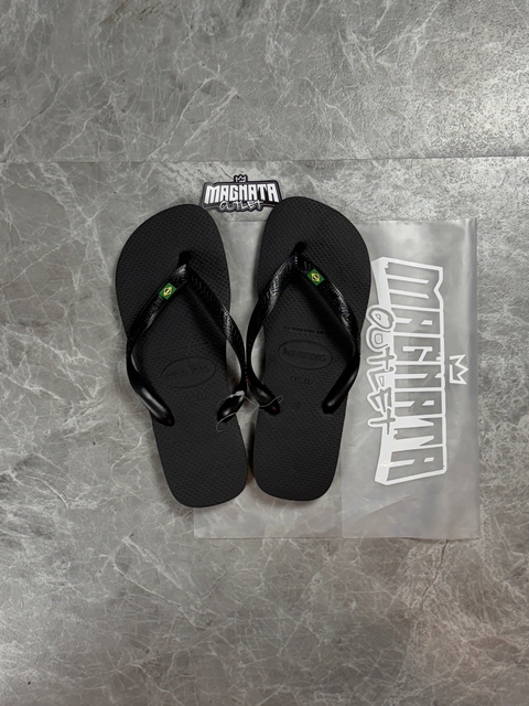 CHINELA HAVAIANAS BANDEIRINHA - PRETA