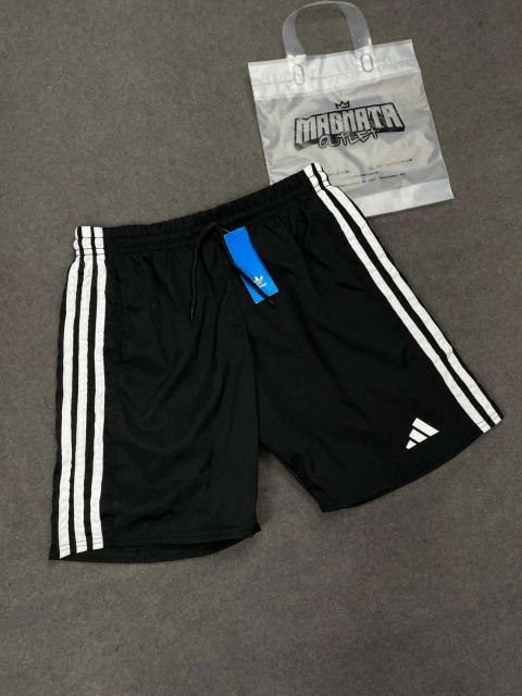 BERMUDA ELASTANO ADD - PRETA E BRANCA