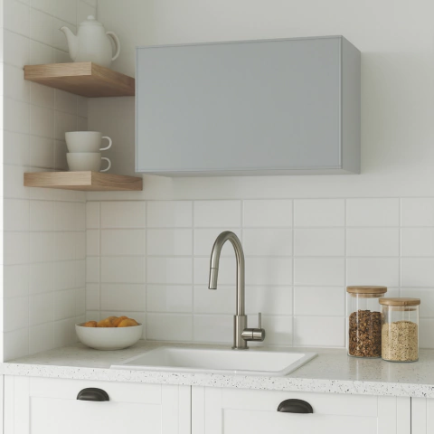 ALACENA 1 PUERTA 60 Cm BLANCO ALIMINIO - comprar online