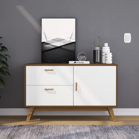 BAHIUT NODICO 1 PUERTA 2 CAJONES 120 CM - comprar online