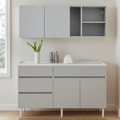 COMBO 120 Cm ALACENA + BAJO MESADA LIVORNO - comprar online