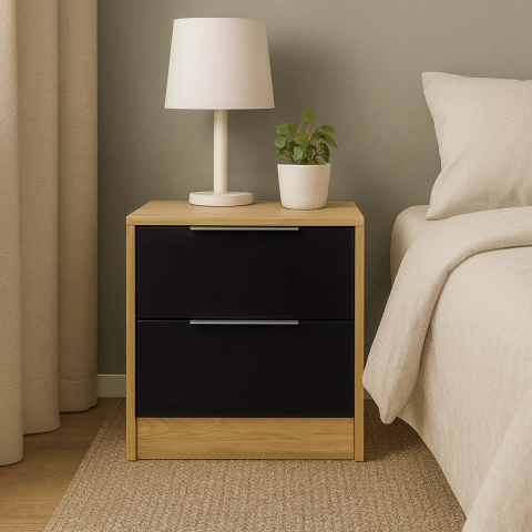 MESA DE LUZ 2 CAJONES MURANO - comprar online