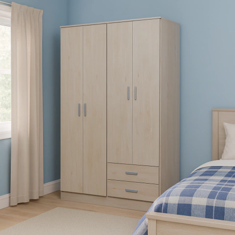 PLACARD 4 PUERTAS 2 CAJONES 113 Cm TANA ECO - comprar online