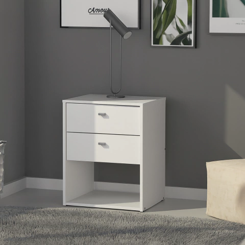 MESA DE LUZ 2 CAJONES NATURE - comprar online