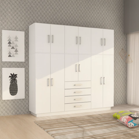 PLACARD 12 PUERTAS 4 CAJONES 210 Cm DAKAR PLUS 12 - comprar online