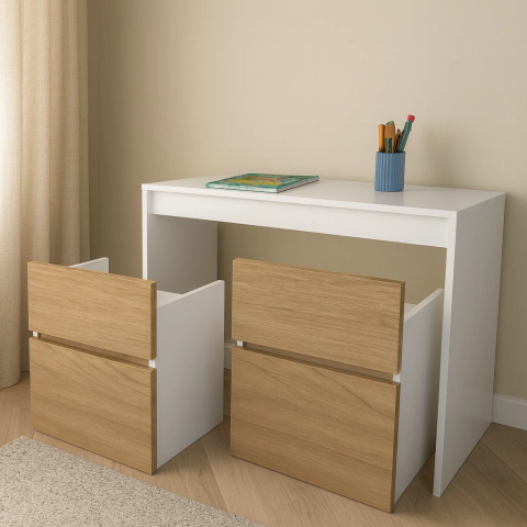 ESCRITORIO JUGUETERO 2 CAJONES 2 SILLONES 90 CM - comprar online