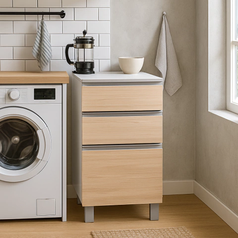 BAJO MESADA 3 CAJONES 40 Cm POTENZA - comprar online