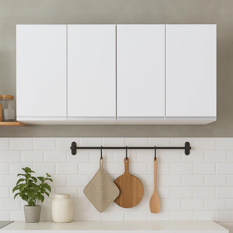 ALACENA 4 PUERTAS 160 Cm BLANCO ALUMINIO - comprar online