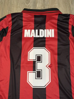 CAMISETA RETRO MILAN MOTTA MALDINI #3 - Buho Indumentaria