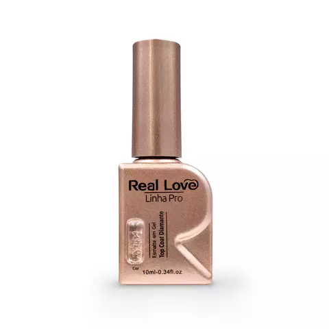 TOP COAT DIAMANTE LINHA PRÓ 10ml- REAL LOVE