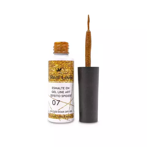ESMALTE EM GEL LINE ART ( EFEITO SPIDER) - DOURADO