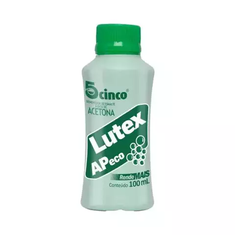REMOVEDOR DE ESMALTE A BASE DE ACETONA 100ml 5 CINCO - LUTEX