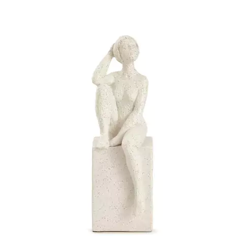 Escultura Decorativa Mulher em Poliresina 19,5cm