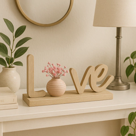 Decor de Mesa Love com Vaso de flor 24x14 cm - comprar online