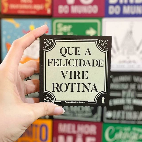 Ímã e Porta Copos Felicidade 9x9
