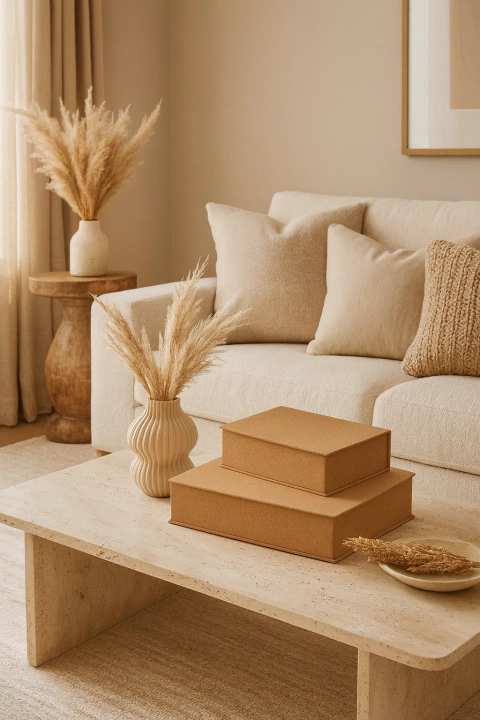 Kit Caixas MDF Revestimento Cortiça 2 Peças - comprar online