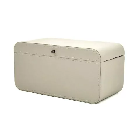 CAIXA EM MDF COM REVESTIMENTO EM PU OFF WHITE