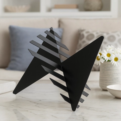 Escultura Em Metal Cube Preto - comprar online