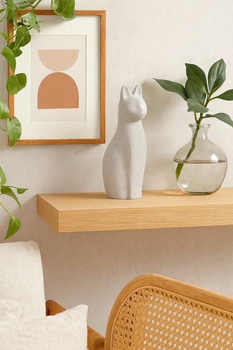 Escultura Decorativa Gato em Cerâmica - comprar online