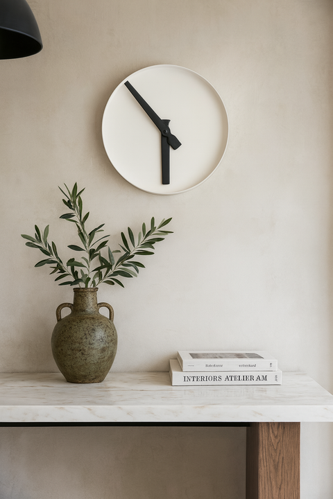 Relógio de Parede Metal Off White 25cm - comprar online