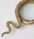 Lupa de Aumento Decorativa Cobra em Poliresina Dourada 25cm