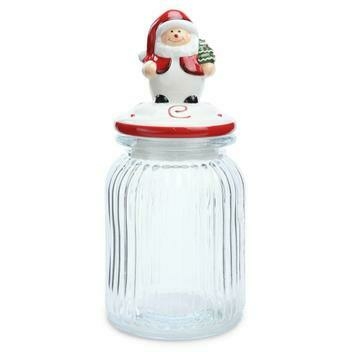 Pote de Vidro Papai Noel 1000mL