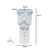 Vaso Big Long Branco Azul