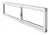 Ventana BLANCA Vidrio ENTERO 100x50