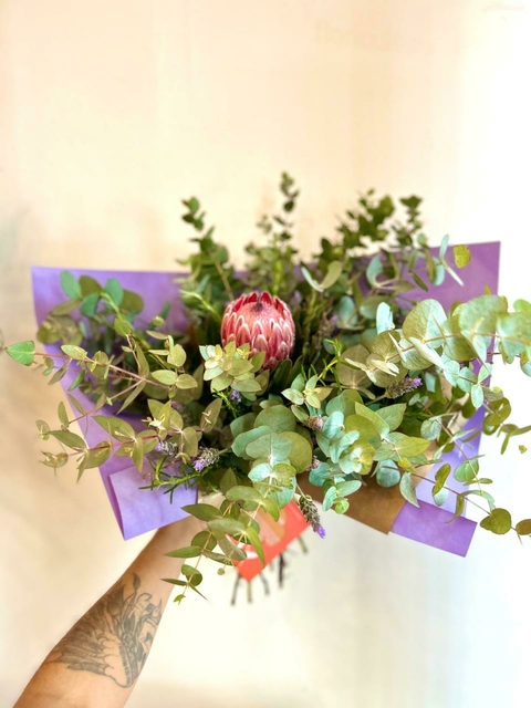 Protea com aromáticos