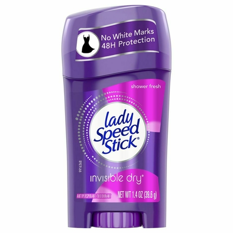 Desodorante Lady Speed Stick Bastão Invisible Dry Shower Fresh 39,6g