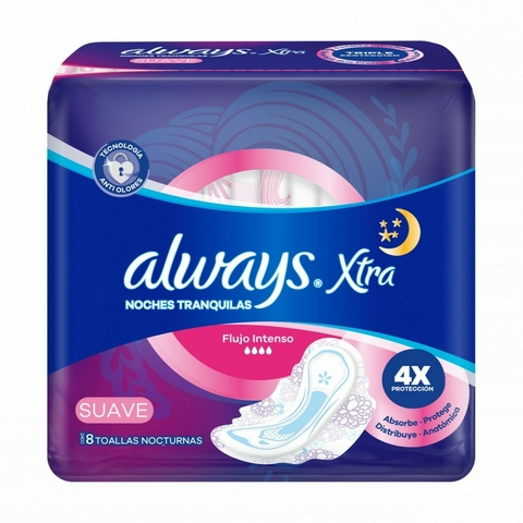 Always Toalla Noc XTRA 8 UND