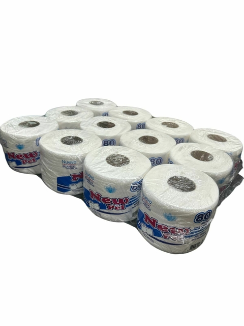 Papel Higienico New Pel 80 MTS 12 UND